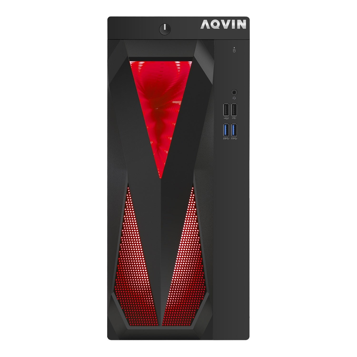 Gaming Desktop AQVIN Computer Tower PC, Intel Core i7 - 6th/ 7th CPU,  32GB DDR4 RAM, 1TB SSD Storage, RX 550/GTX1630/1050Ti/1650, Windows 10 Pro, RGB Keyboard and Mouse - Refurbished