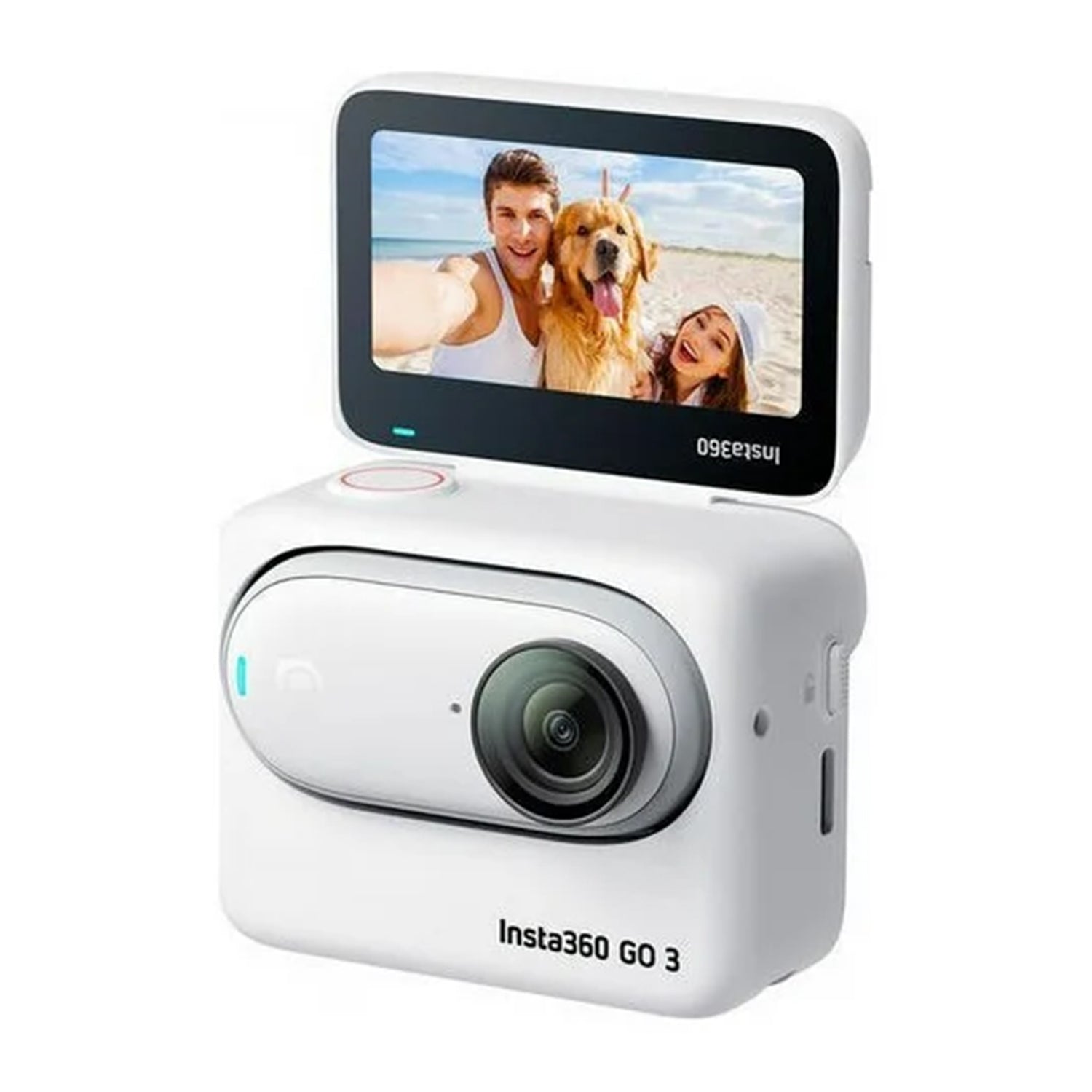 Insta360 GO 3 (Arctic White) - 64GB Storage Tiny Mighty 2.7K Action Vlogging Camera, Portable And Mount AnyWhere, IPX8 Waterproof Up to 16ft - (CINSABKA_GO301)