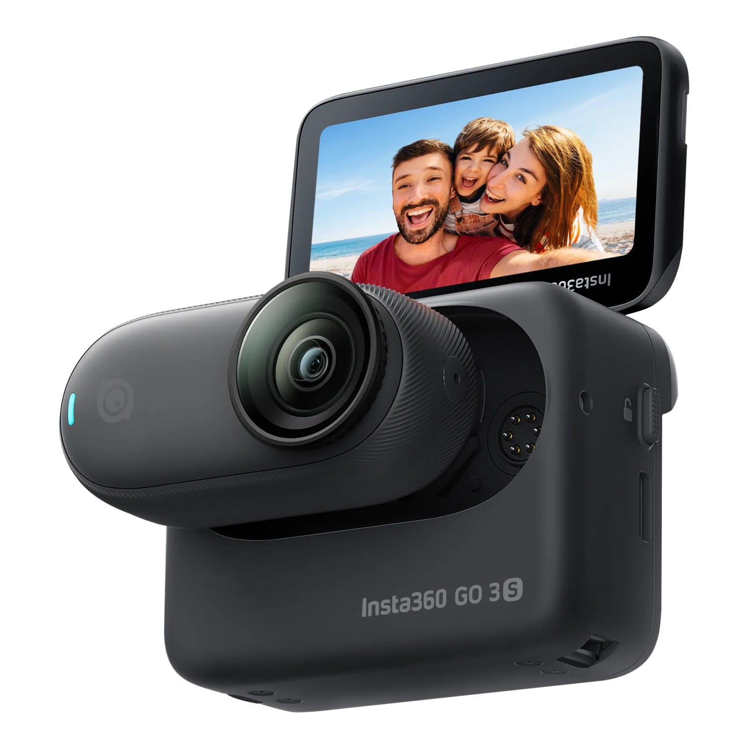 Insta360 GO 3S Standard Bundle - 64GB - 128GB Storage Tiny Mighty 4K Action Camera, Portable And Mount AnyWhere - Arctic White / Midnight Black