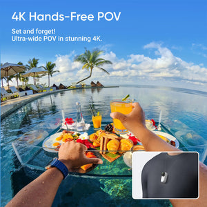 Insta360 GO 3S Standard Bundle - 64GB - 128GB Storage Tiny Mighty 4K Action Camera, Portable And Mount AnyWhere - Arctic White / Midnight Black