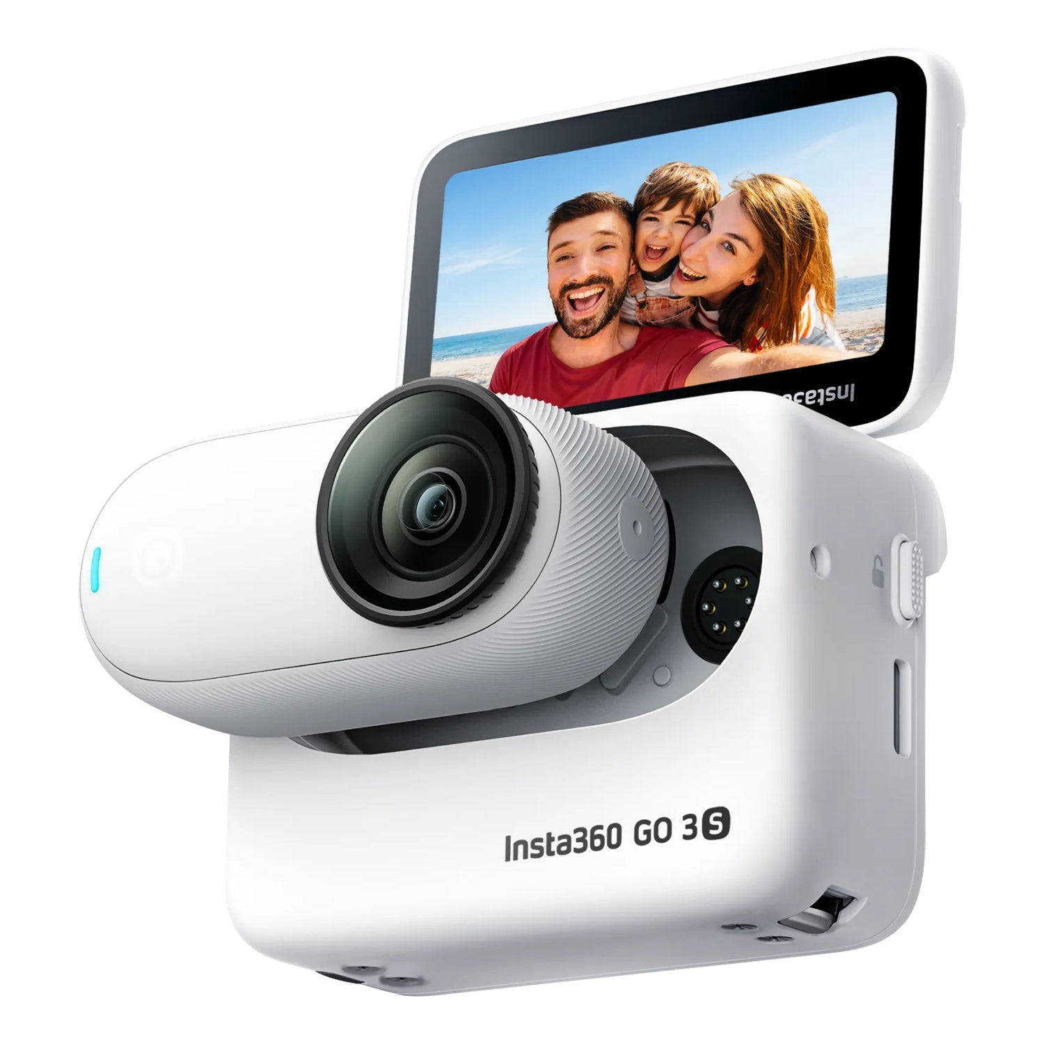 Insta360 GO 3S Standard Bundle - 64GB - 128GB Storage Tiny Mighty 4K Action Camera, Portable And Mount AnyWhere - Arctic White / Midnight Black