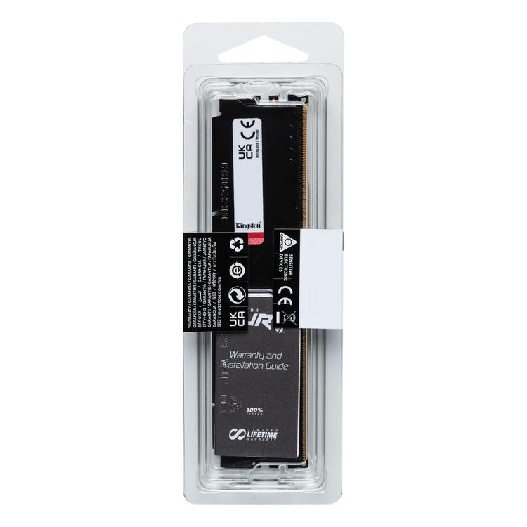 Kingston Fury Beast 8GB (1Gx 64 Bit) - DDR5 Technology Desktop Memory, 5600 MHz Memory Speed, CL40 SDRAM (Synchronous DRAM) / Black - KF556C40BB-8