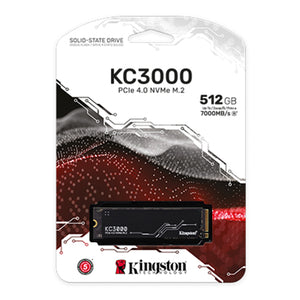 Kingston KC3000 PCIe 4.0 512GB NVMe M.2 SSD - High-Performance Storage for Desktop and Laptop PCs,Read Speed Up to 3,500 MB/s - Write Speed up to 2,500 MB/s M.2 2280 Form Factor (SKC3000S/512G)