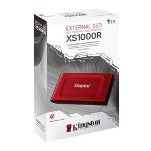 Kingston XS1000 1TB Portable Red SSD - Pocket-Sized External Solid State Drive | USB 3.2 Gen 2 | R/W Speed Up to 1050/1000 MB/s | - SXS1000R/1000G