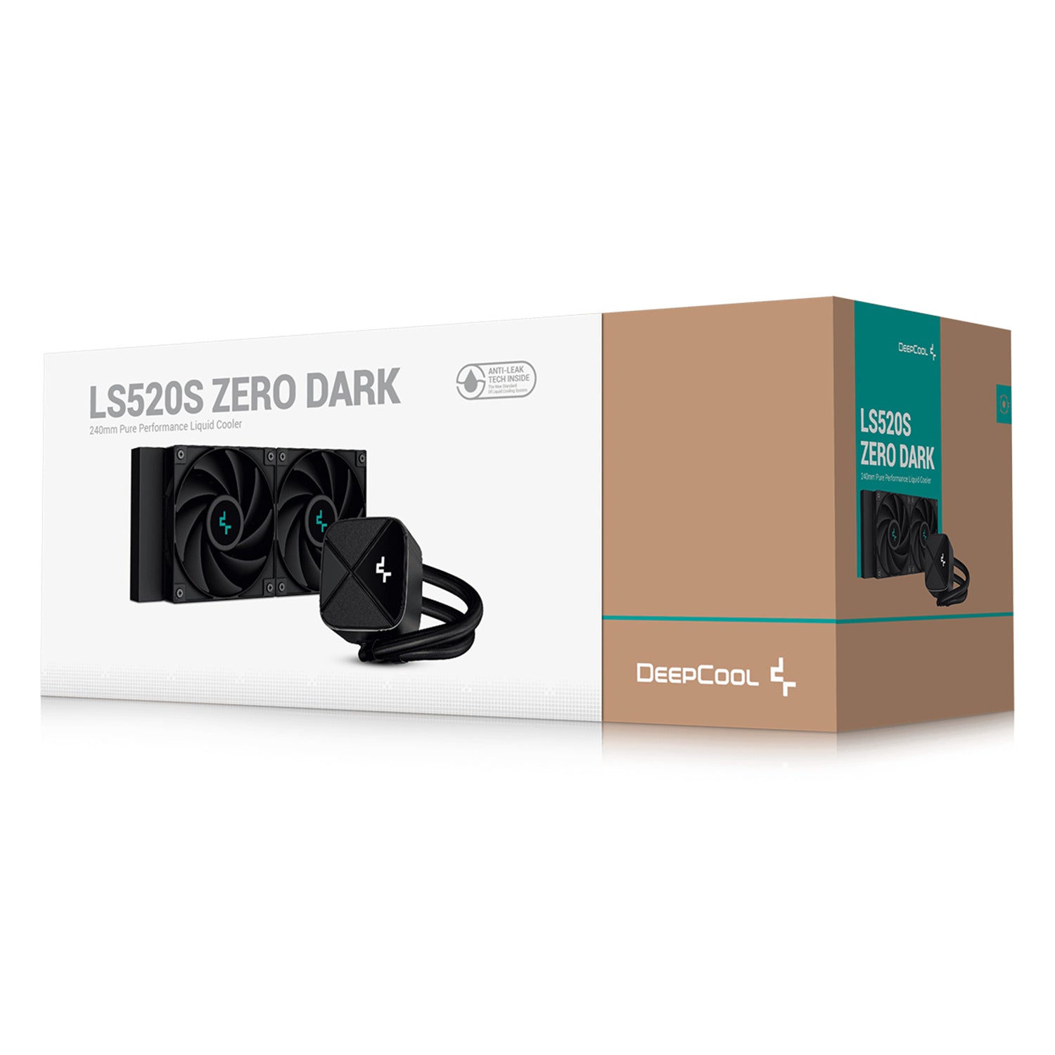 DEEPCOOL LS520S Zero Dark CPU Liquid Cooler - Anti-Leak Technology With 4th Generation Pump, White LED Type With Hydro Bearing
