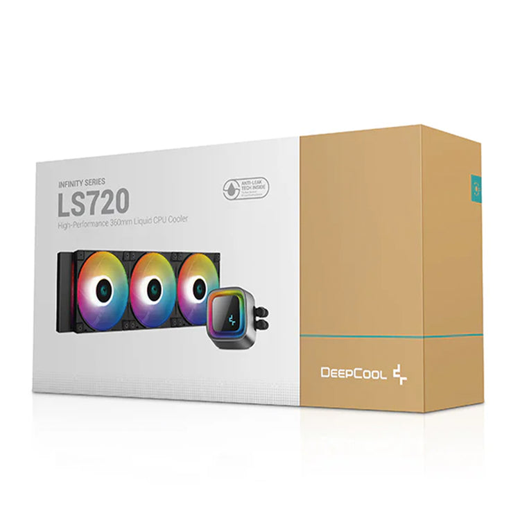 DEEPCOOL LS720 Premium Liquid CPU cooler - Fluid Dynamic Bearing and Low-Noise Efficiency With a 360mm Radiator - Black (R-LS720-BKAMNT-G-1)