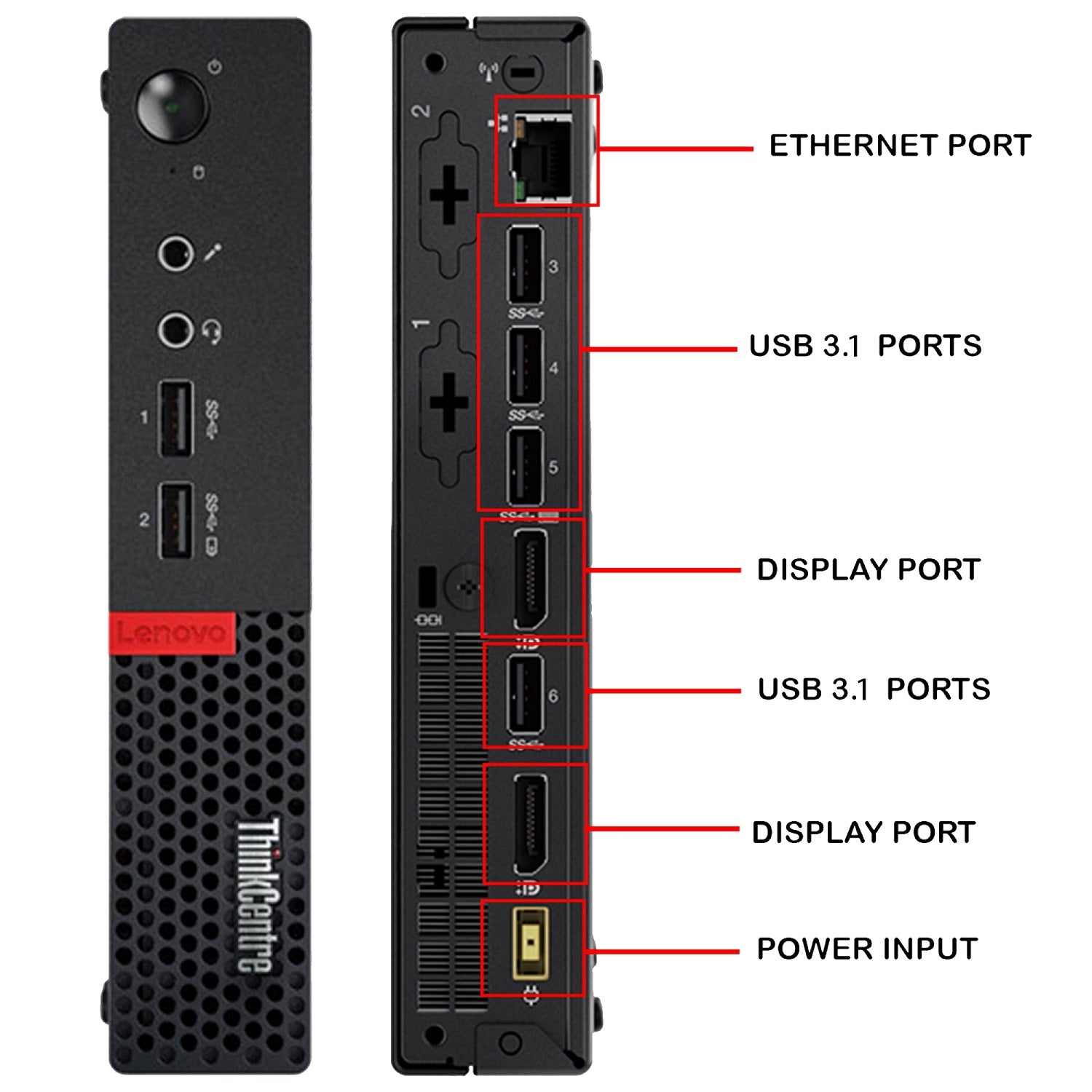 Lenovo ThinkCentre M710q Tiny Desktop Computer Mini PC | Intel Core (i3 - 6100T) (i5 - 7400T) | 8GB - 32GB DDR4 RAM | 256GB - 1TB SSD | Windows 10 Pro | WIFI - Refurbished