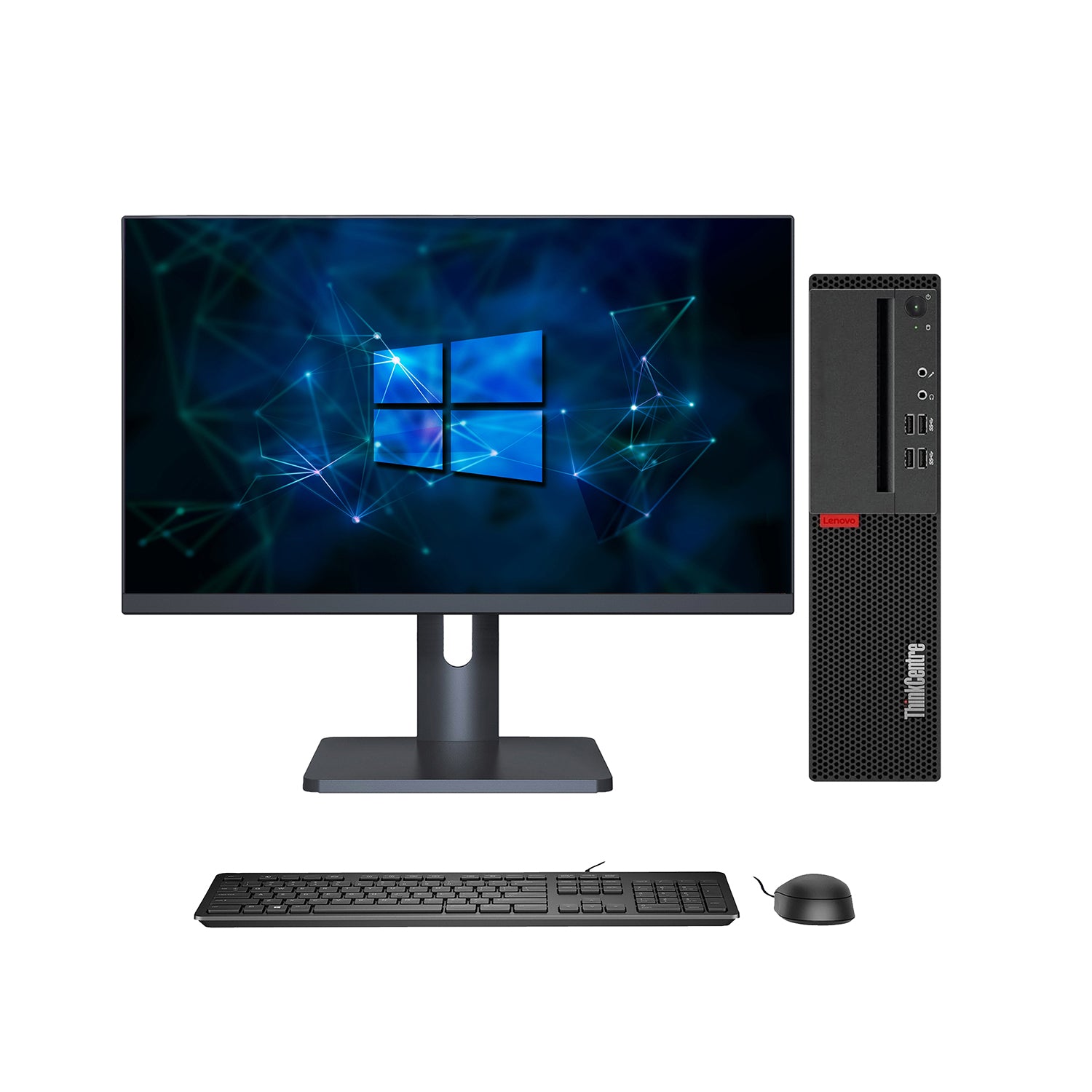 Lenovo ThinkCentre SFF Desktop PC, New 24 inch/27 inch flat Screen, Intel Core i5 - 7th Gen Processor upto 3.80 GHz, 16GB -32GB DDR4 RAM - 512GB -1TB SSD, WIFI + Bluetooth, Windows 10 Pro - Refurbished