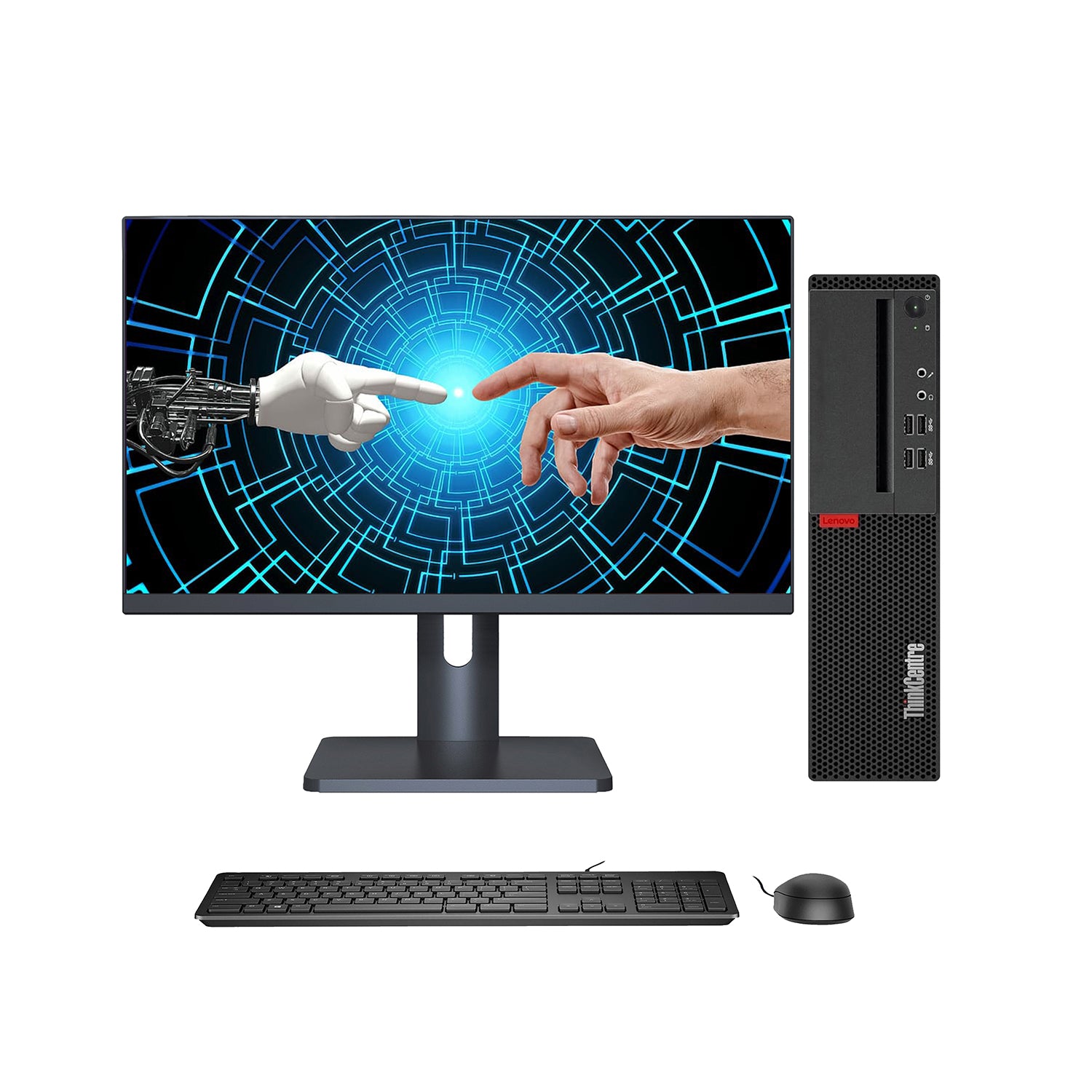 Lenovo ThinkCentre SFF Desktop Computer PC, New 24 inch/27 inch flat Screen, Intel Core i7 - 7th Gen Processor up to 4.20 GHz, 16GB -32GB DDR4 RAM - 512GB -1TB SSD, WIFI + Bluetooth, Windows 10 Pro - Refurbished