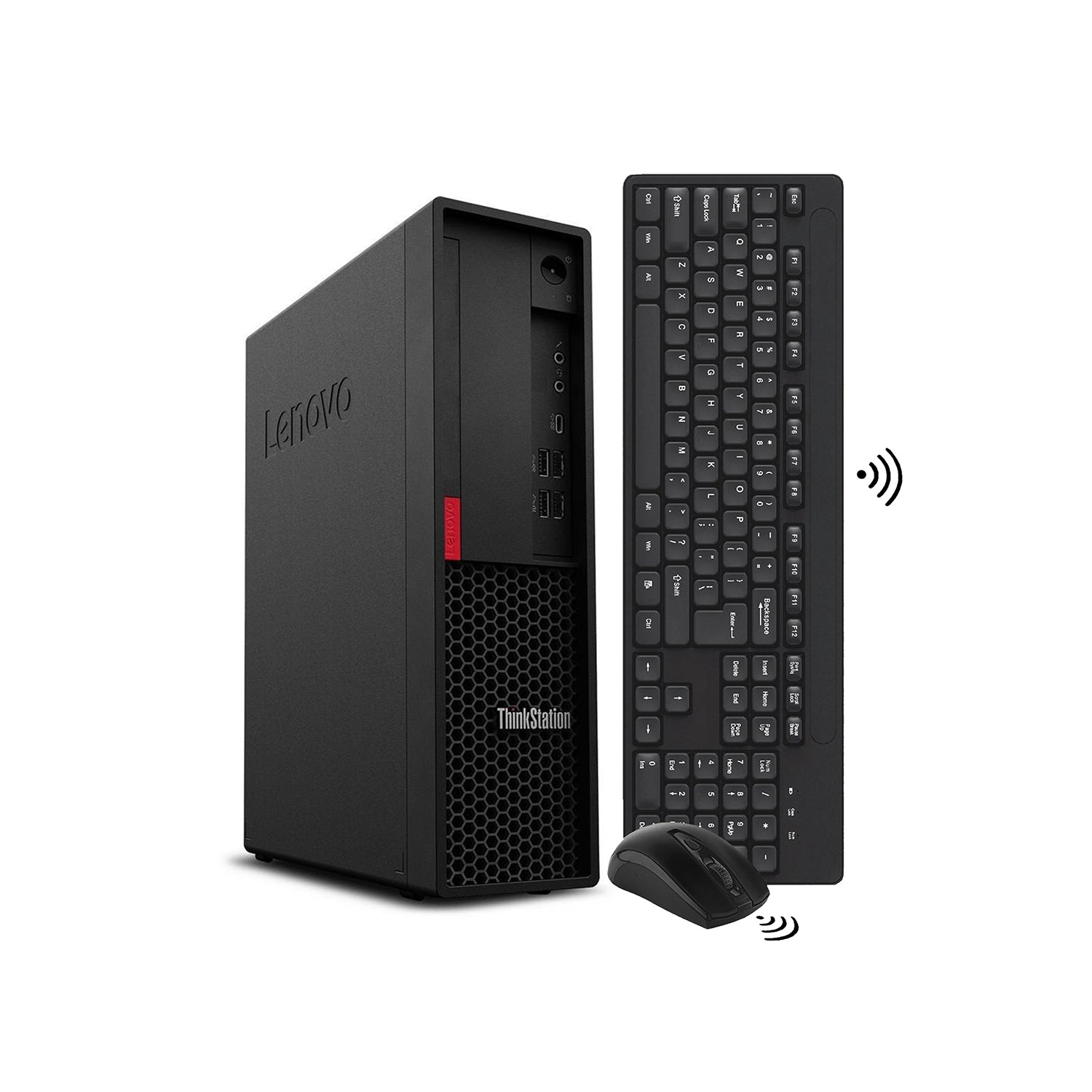Lenovo ThinkStation P330 SFF Mini Desktop Windows 11 Pro Computer PC, Intel i7 Hexa-Core 8th Gen Processor, 16GB - 32GB DDR4 RAM, 512GB - 2TB NVMe SSD, Wireless Keyboard/ Mouse - Refurbished
