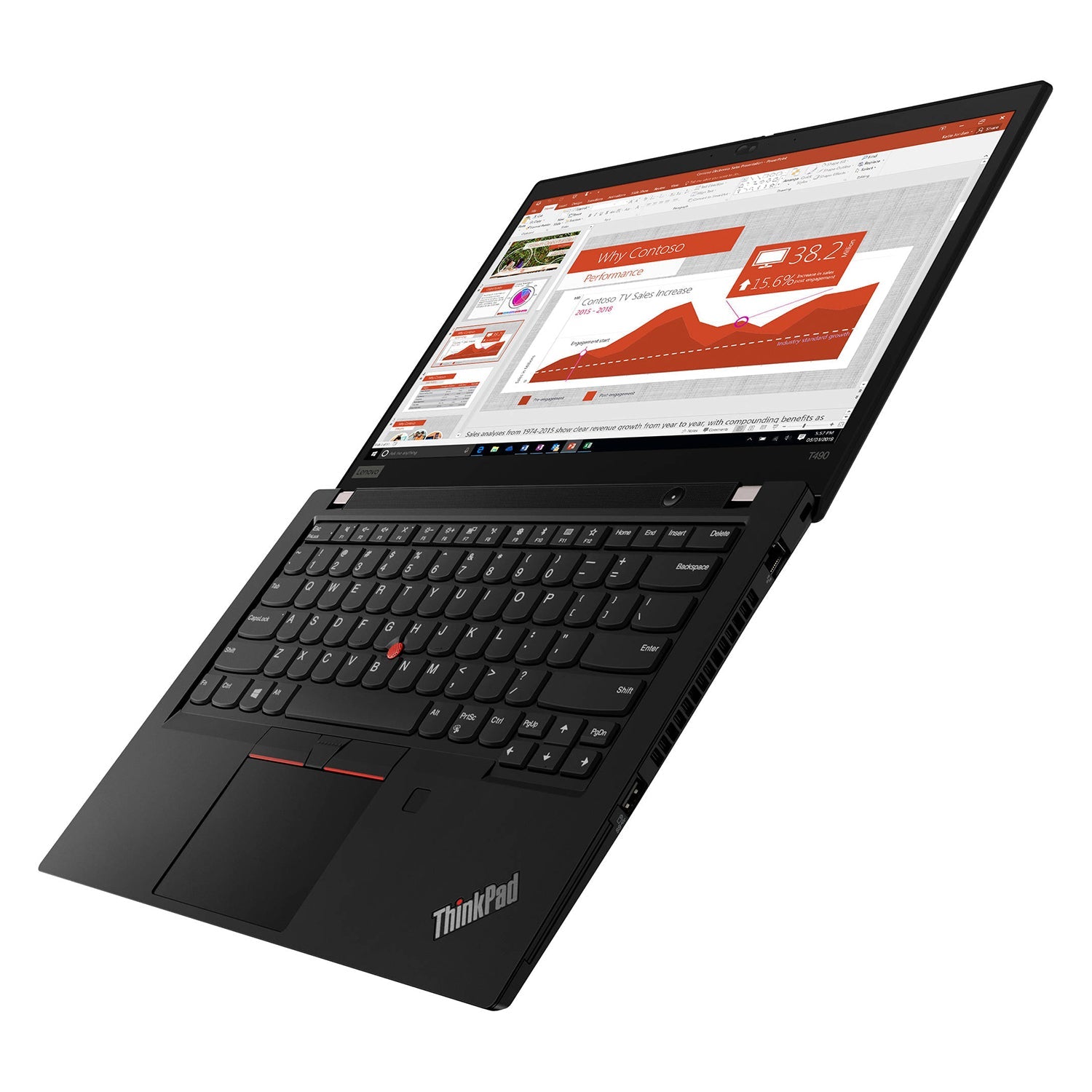 Lenovo ThinkPad T490s High-Performance Windows 11 Pro Laptop, 14-inch FHD Screen, Intel Core i5 - 8th Gen up to 4.10 GHz, 16GB DDR4 RAM, 256GB - 1TB SSD, Webcam - Refurbished