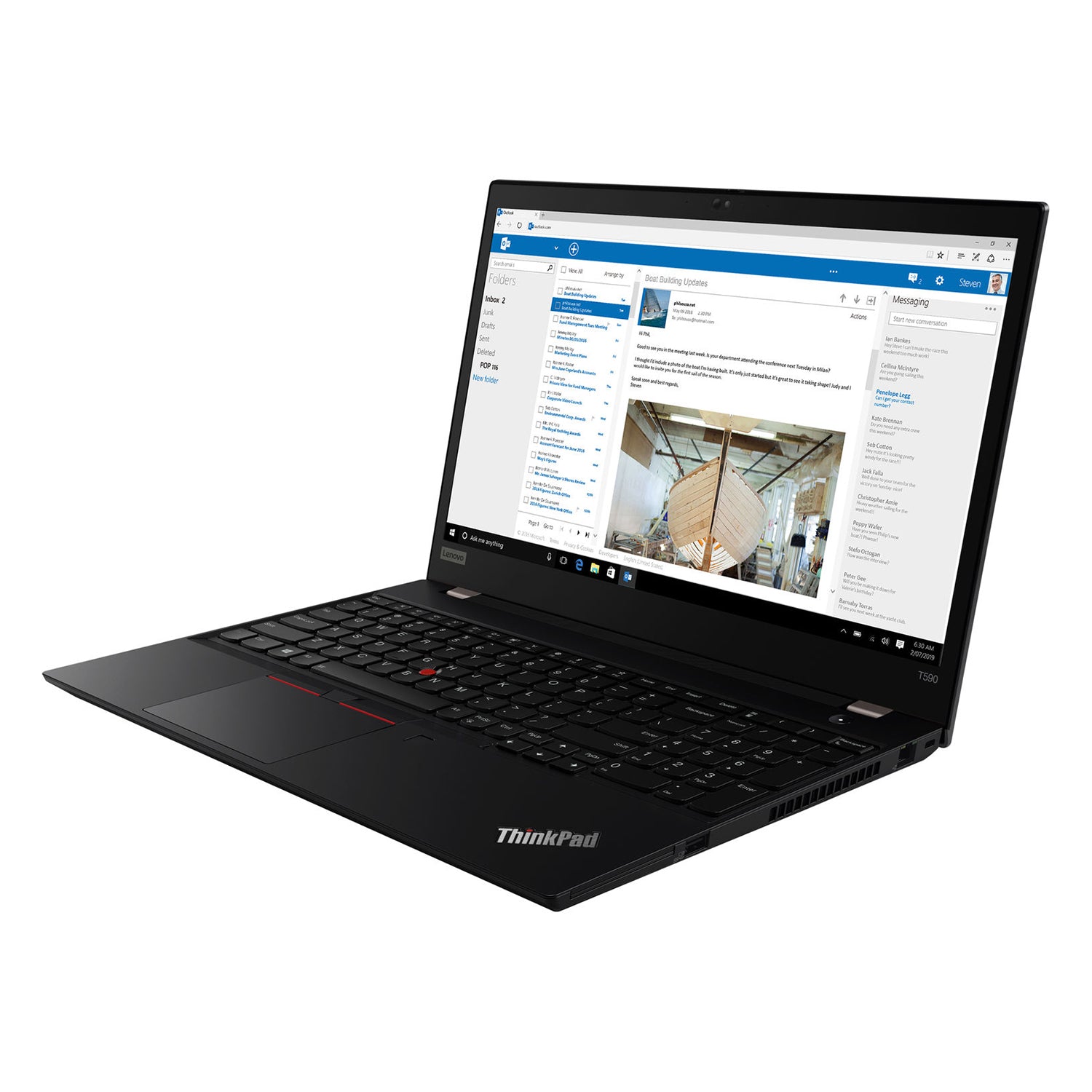 Lenovo ThinkPad T590 Windows 11 Pro Business Laptop | 15.6 inch Screen | (1920x1080) FHD IPS Display | Intel Core i5 - 8365U CPU | 16GB - 32GB DDR4 RAM | 256GB - 2TB SSD | Backlit | Webcam - Refurbished