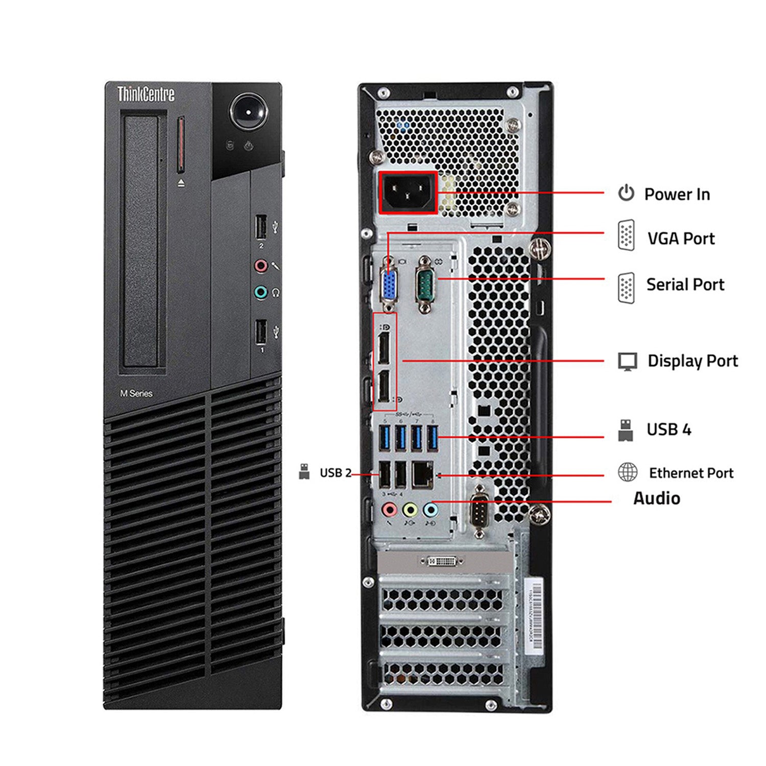 Lenovo ThinkCentre SFF Desktop Computer PC| Intel Core i5 - (4570) 4th Gen, Intel Core i7 - (4770) 4th Gen| 16GB - 32GB DDR3 RAM| 512GB -1TB SSD| GeForce GT 1030 2GB| Windows 10 Pro|  - Refurbished