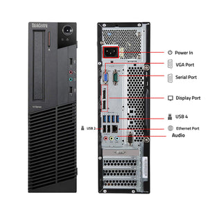 Lenovo ThinkCentre SFF Desktop Computer PC| Intel Core i5 - (4570) 4th Gen, Intel Core i7 - (4770) 4th Gen| 16GB - 32GB DDR3 RAM| 512GB -1TB SSD| GeForce GT 1030 2GB| Windows 10 Pro| - Refurbished