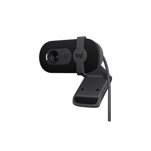Logitech Brio 101 Full HD 1080p Webcam Made for Meetings and Works for Streaming, Works with Zoom, Microsoft Teams, Auto-light balance, Built-in Mic, Shutter - Black