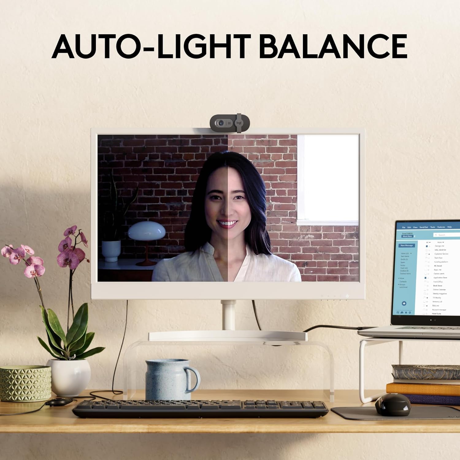 Logitech Brio 101 Full HD 1080p Webcam Made for Meetings and Works for Streaming, Works with Zoom, Microsoft Teams, Auto-light balance, Built-in Mic, Shutter - Black