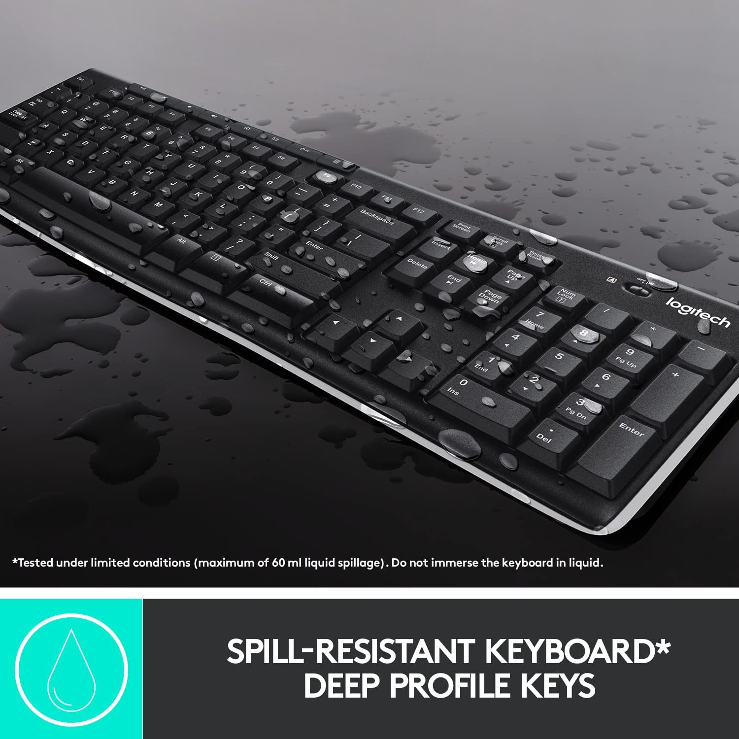 Logitech MK270 Wireless Keyboard and Mouse Combo for Windows and Chrome OS, 2.4 GHz Wireless, Optical Mouse - Compatible with PC & Laptop