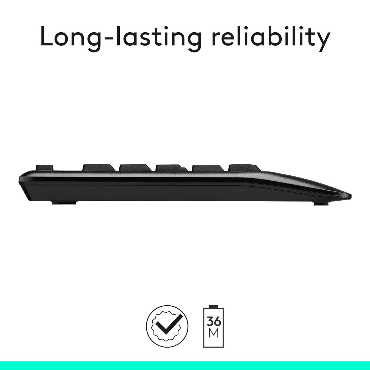 Logitech MK345 Comfort Wireless Keyboard and Mouse Combo For Windows and Chrome OS - Spill Resistant Design, 2.4GHz Wireless USB Receiver | Black - (920-006481)