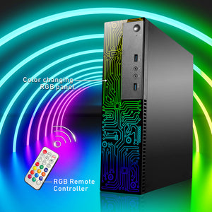 Lenovo ThinkCentre RGB SFF Desktop Computer, Intel Core i5-6500, RX 550/1030, 16GB -32GBRAM | 512GB - 2TB SSD, 4K 2-Monitor Support, Wi-Fi, Bluetooth - Windows 10 Pro - Refurbished