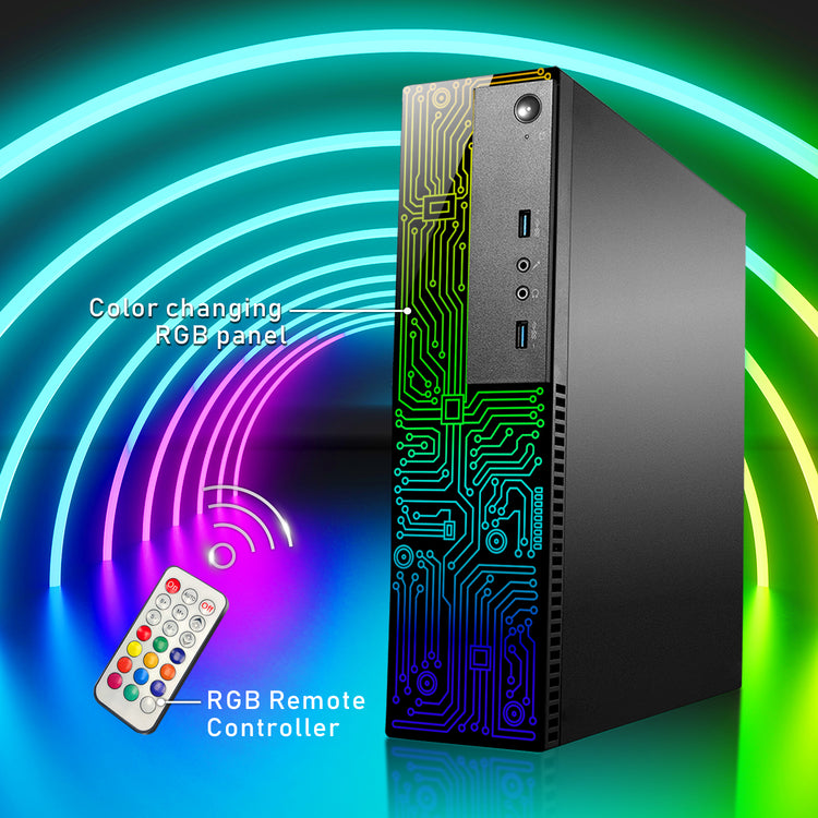 Lenovo ThinkCentre RGB SFF Desktop Computer, Intel Core i5-6500, RX 550/1030, 16GB -32GBRAM | 512GB - 2TB SSD, 4K 2-Monitor Support, Wi-Fi, Bluetooth - Windows 10 Pro - Refurbished