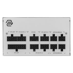 MSI MAG 850W Power Supply 80+Gold Fully Modular - Fluid Dynamic Bearing With PCle Gen 5.0 Ready - White/Black