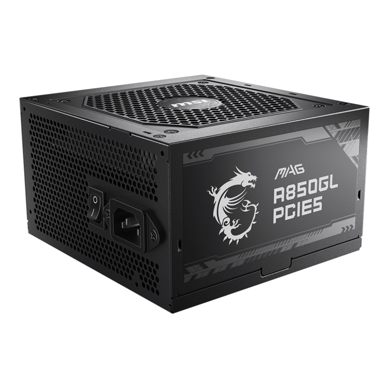 MSI MAG 850W Power Supply 80+Gold Fully Modular - Fluid Dynamic Bearing With PCle Gen 5.0 Ready - White/Black