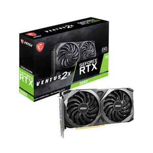 MSI GeForce RTX 3060 VENTUS 2X 12GB OC Graphics Card PCIe 4 Torx Twin Fan DDR6, HDMI, 3x Display port