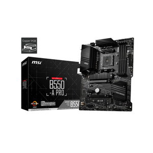 MSI B550-A PRO - AM4 Socket - AMD B550 Chipset - PCIe Gen4/Gen3 - M.2 Slots - DDR4 Memory - HDMI / Display port - ATX AMD Motherboard