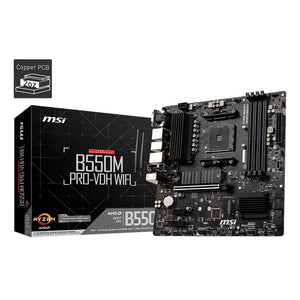 MSI B550M PRO-VDH WIFI ProSeries Motherboard - Support AMD Ryzen 5000/4000/3000 Series Desktop Processor, With DDR4 Up to 128GB Max Memory, Display Port / HDMI