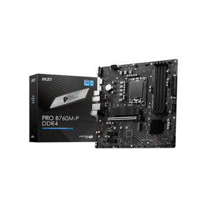 MSI PRO B760M-P DDR4 Series Professional Motherboard (Supports 12th/13th/14th Gen Intel Processors/ B760 Chipset/ LGA 1700 Socket/ PCIe 4.0 x16/ M.2 Slots/ Micro ATX) HDMI, Display port