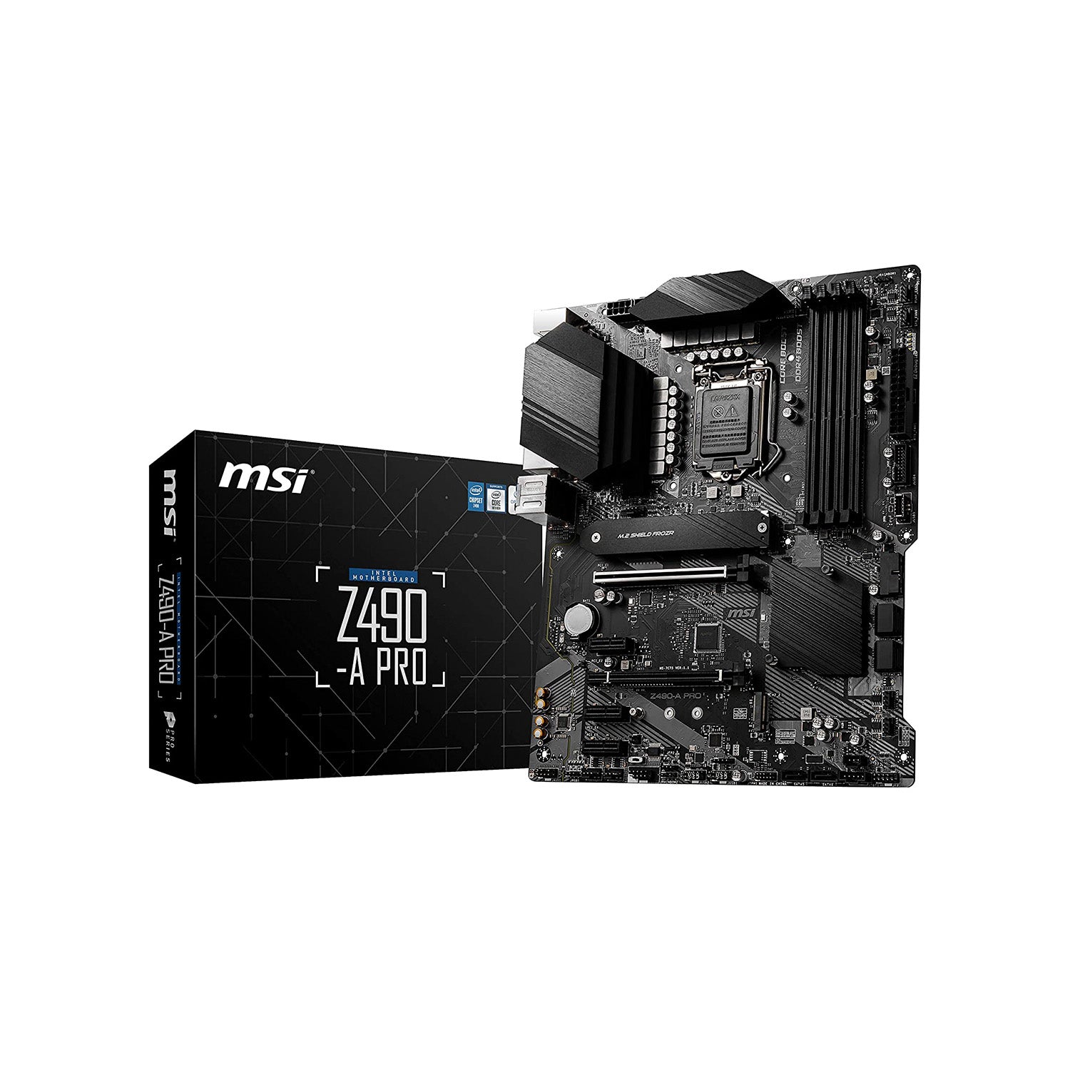 MSI Z490-A PRO ProSeries Motherboard ATX, LGA 1200 Socket , Intel 10th/11th Gen, M.2, USB 3.2 Gen 2, DDR4, CFX, Gigabit LAN, HDMI/ DisplayPort