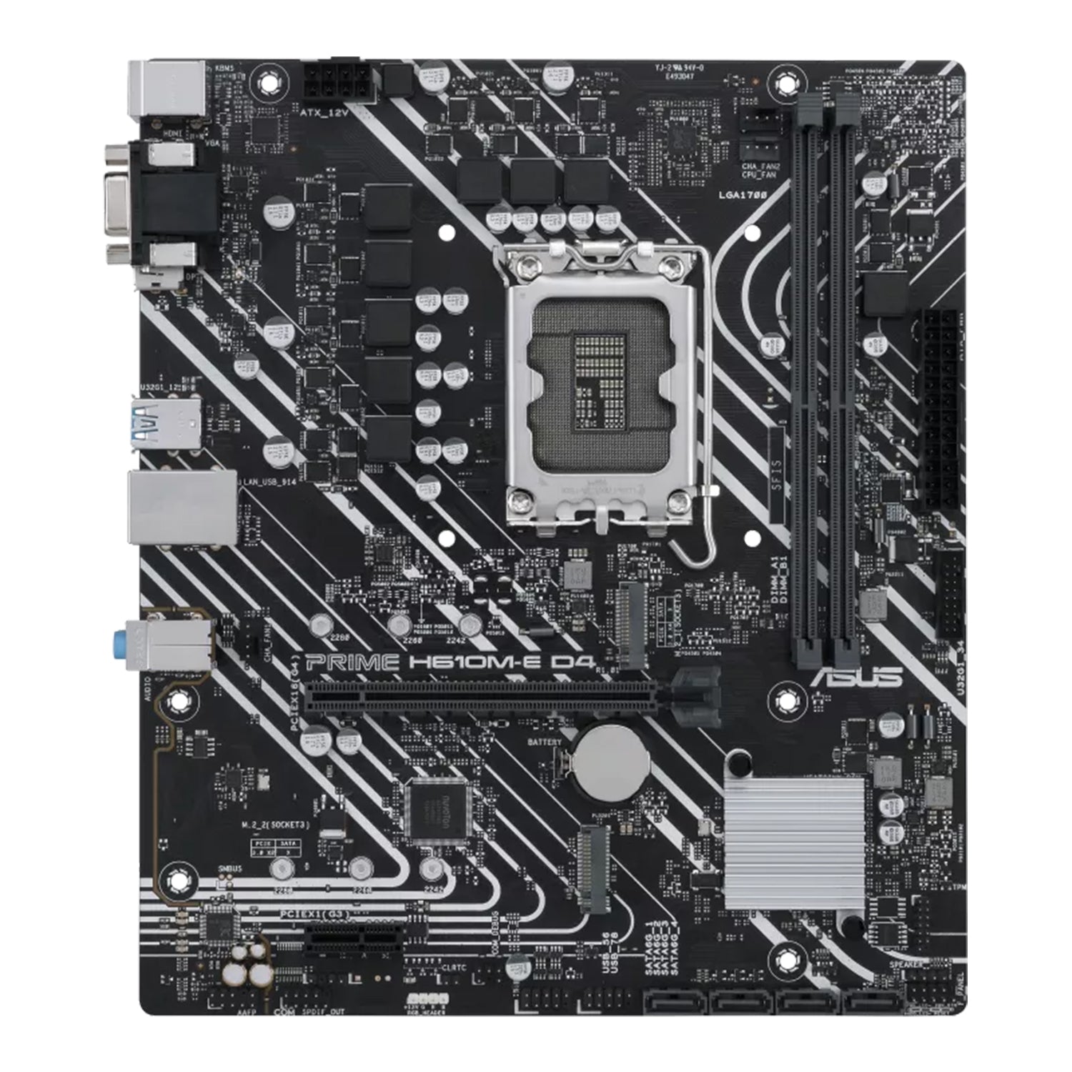 ASUS PRIME H610M-E-CSM Motherboard - Support 14th/13th/12th Gen Intel Processors, DIY Friendly With PCIe 4.0, 64GB DDR4 Max Memory, HDMI / Display Port
