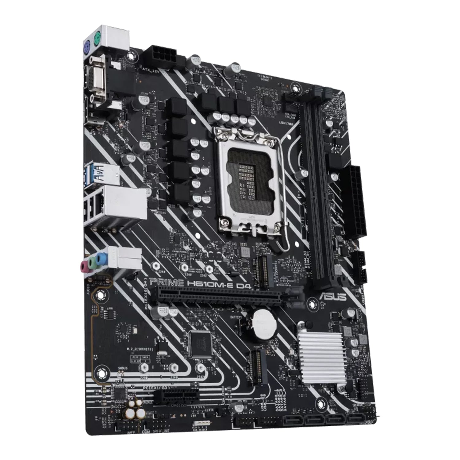 ASUS PRIME H610M-E-CSM Motherboard - Support 14th/13th/12th Gen Intel Processors, DIY Friendly With PCIe 4.0, 64GB DDR4 Max Memory, HDMI / Display Port