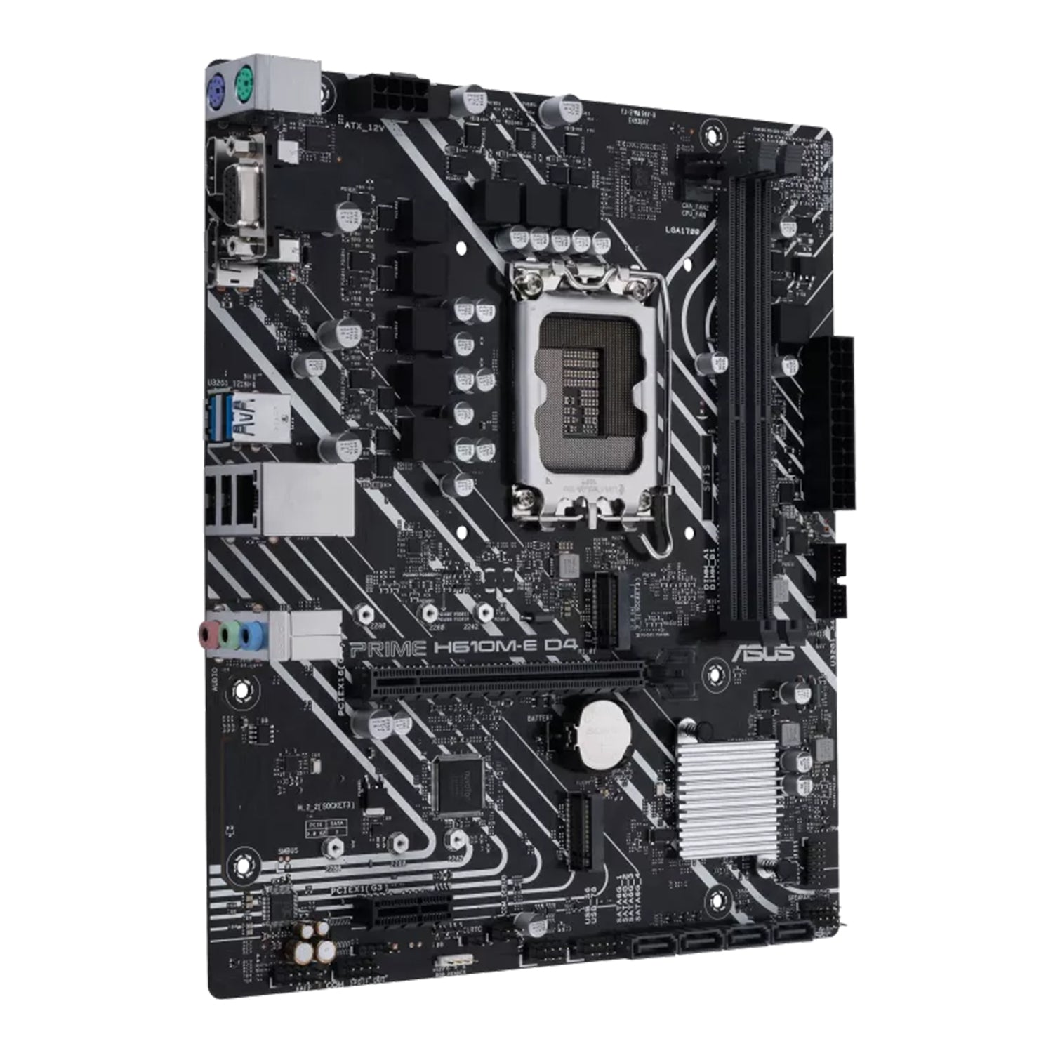 ASUS PRIME H610M-E-CSM Motherboard - Support 14th/13th/12th Gen Intel Processors, DIY Friendly With PCIe 4.0, 64GB DDR4 Max Memory, HDMI / Display Port