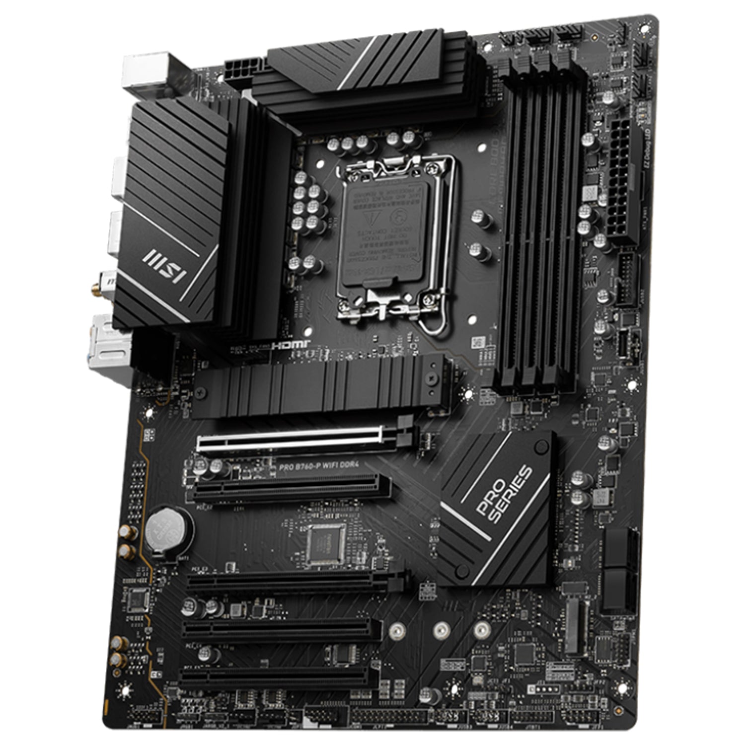 MSI PRO B760-P WIFI DDR4 Gaming Motherboard / ATX - Supports Intel 12th, 13th & 14th Gen Core Processors / LGA 1700 Socket / M.2 Gen4 Slots