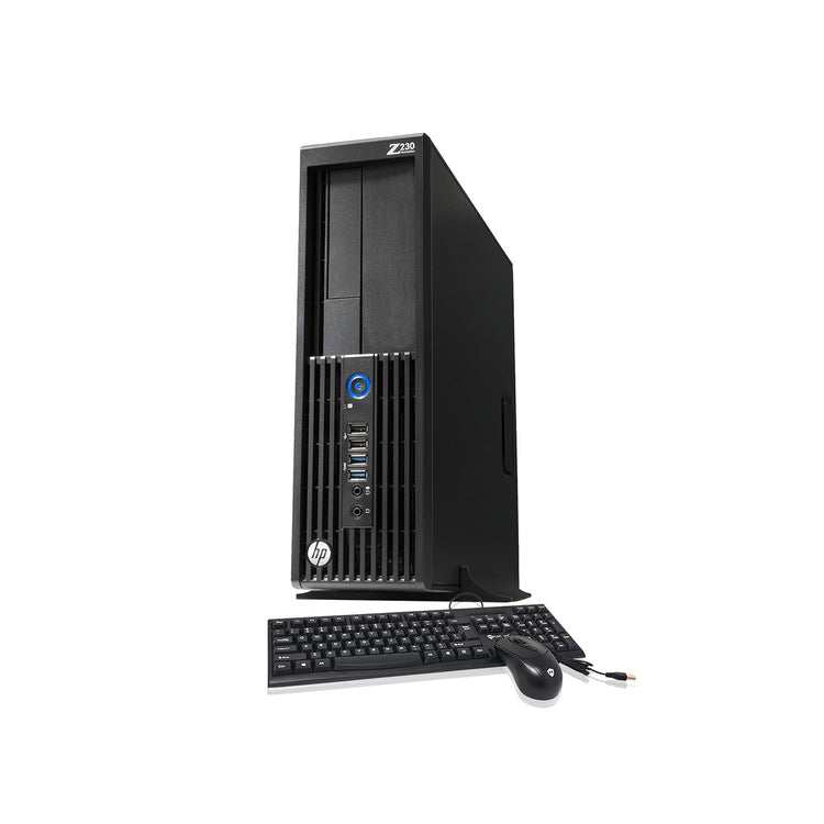 HP Workstation Z230 SFF Desktop PC Computer Core i5 4th Gen 4570 Upto 3.60 Ghz| 8GB - 32GB DDR3|256GB SSD - 1TB SSD| Win 10 Pro - 64 Bit New Keyboard & Mouse Combo WiFi Adapter
