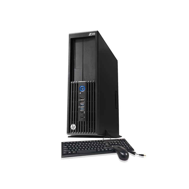 HP Workstation Z230 SFF Desktop PC Computer Core i7 4th Gen 4770 Upto 3.90 Ghz| 8GB - 32GB DDR3|256GB SSD - 1TB SSD| Win 10 Pro - 64 Bit New Keyboard & Mouse Combo WiFi Adapter