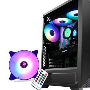 Hajaan 120 mm 5-Pack Computer case Fan,High Airflow RGB Effect Case Fan for PC Cooling with Remote Controller, Remote Control RGB LED FAN