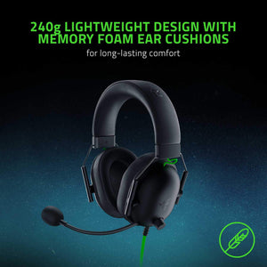 Razer BlackShark V2 X Wired Gaming Headset - With 7.1 Surround Sound, Advanced Passive Noise Cancellation, 3.5 mm Audio Jack - for PC, Mac, PS4, Xbox One