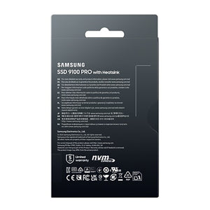 SAMSUNG 9100 PRO With Heatsink Solid State Drive - 1TB NVMe M.2 SSD, R/W Speed Up to 14,700/ 13,300 MB/s, PCIe Gen 5.0, NVMe 2.0, V-NAND - (MZ-VAP1T0CW)