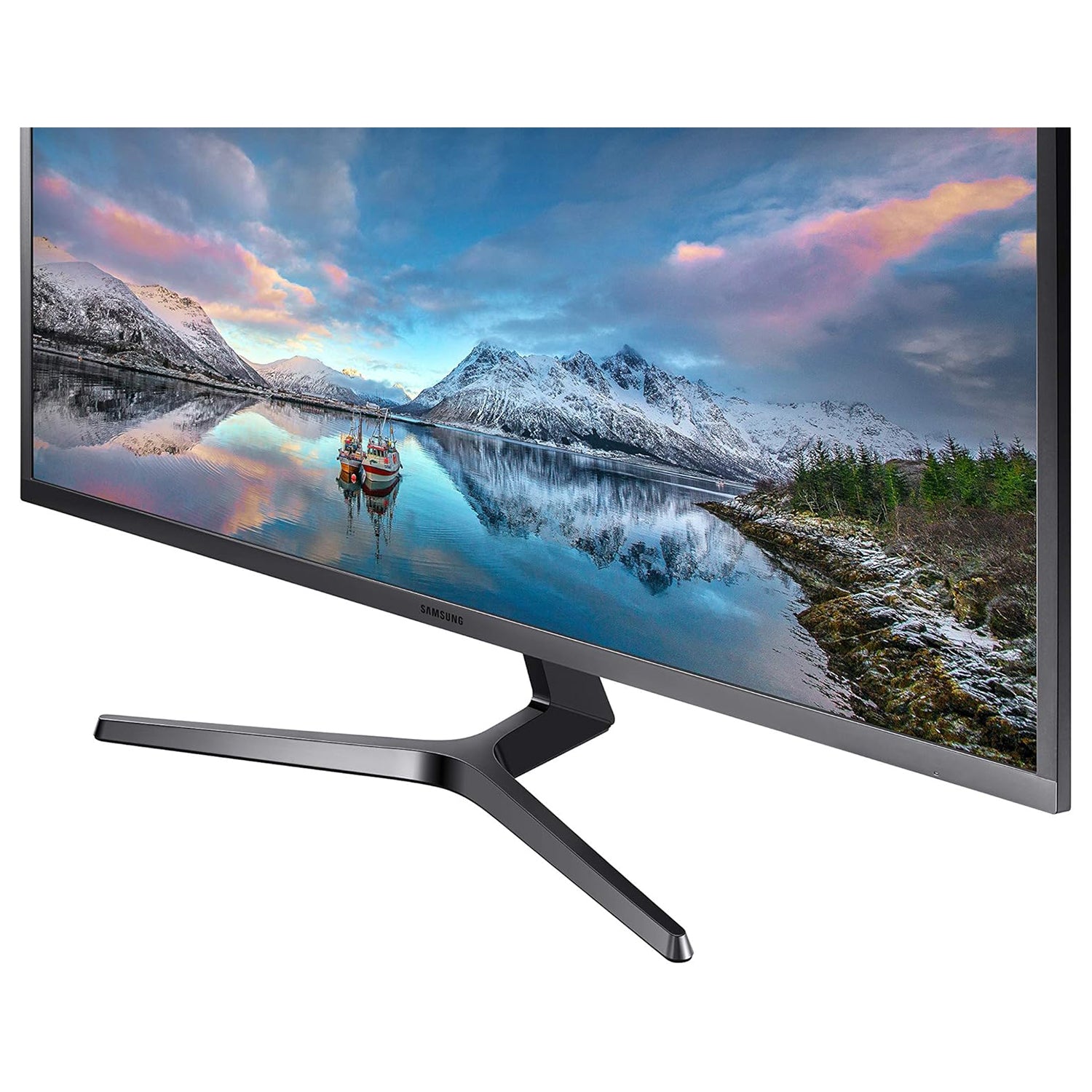 SAMSUNG 34-Inch Ultra-Wide WQHD With 21:9 Wide Screen Monitor - 75Hz Refresh Rate, VA FreeSync With Flicker-Free - Dark Blue Grey (LS34J552WQNXZA)