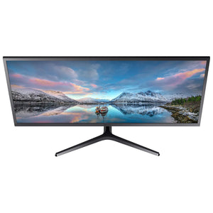SAMSUNG 34-Inch Ultra-Wide WQHD With 21:9 Wide Screen Monitor - 75Hz Refresh Rate, VA FreeSync With Flicker-Free - Dark Blue Grey (LS34J552WQNXZA)