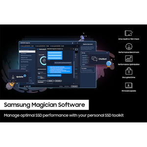 SAMSUNG 990 PRO Internal Solid State Drive - 1TB NVMe M.2 SSD, R/W Speed Up to 7,450/ 6,900 MB/s, PCIe Gen 4.0, NVMe 2.0, V-NAND (MZ-V9P1T0B/AM)