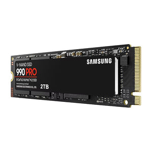 SAMSUNG 990 PRO Internal Solid State Drive - 2TB NVMe M.2 SSD, R/W Speed Up to 7,450/ 6,900 MB/s, PCIe Gen 4.0, NVMe 2.0, V-NAND (MZ-V9P2T0B/AM)