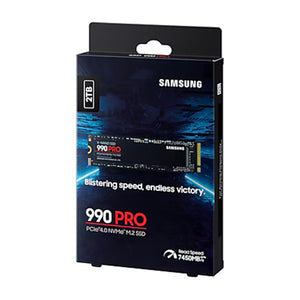 SAMSUNG 990 PRO Internal Solid State Drive - 2TB NVMe M.2 SSD, R/W Speed Up to 7,450/ 6,900 MB/s, PCIe Gen 4.0, NVMe 2.0, V-NAND (MZ-V9P2T0B/AM)