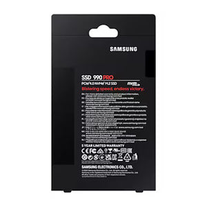 SAMSUNG 990 PRO Internal Solid State Drive - 2TB NVMe M.2 SSD, R/W Speed Up to 7,450/ 6,900 MB/s, PCIe Gen 4.0, NVMe 2.0, V-NAND (MZ-V9P2T0B/AM)