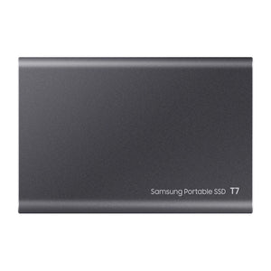 SAMSUNG T7 Portable 1TB SSD - R/W Speed Up to 1050/1000 MB/s, USB 3.2 Gen 2 (Gray) - MU-PC1T0T/AM