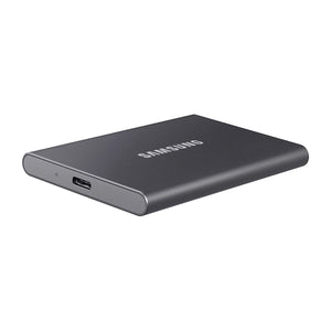 SAMSUNG T7 Portable 1TB SSD - R/W Speed Up to 1050/1000 MB/s, USB 3.2 Gen 2 (Gray) - MU-PC1T0T/AM
