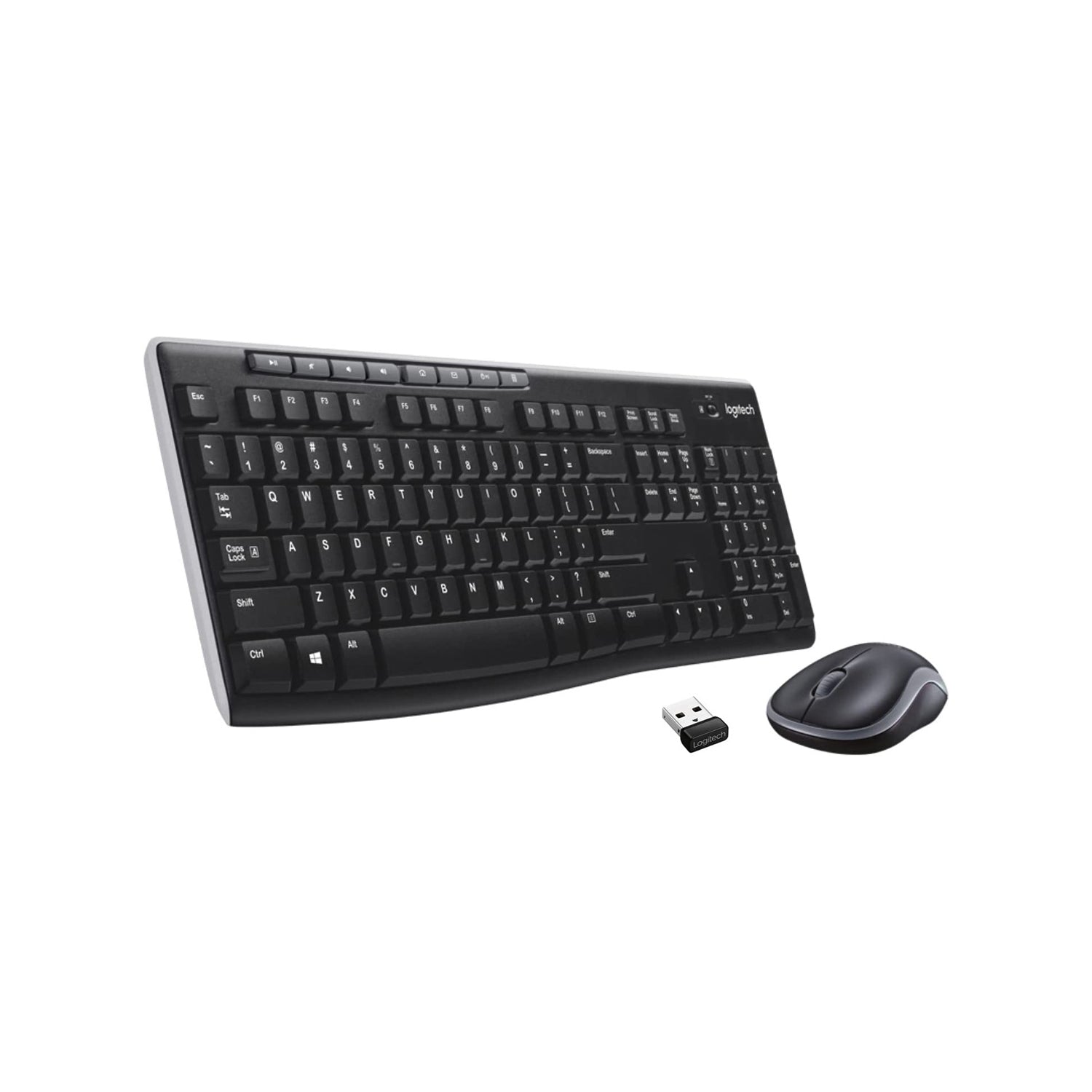 Logitech MK270 Wireless Keyboard and Mouse Combo for Windows and Chrome OS, 2.4 GHz Wireless, Optical Mouse - Compatible with PC & Laptop (920-004536)