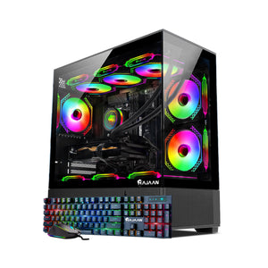 HAJAAN SuperX Gaming PC - RTX 4060/4060Ti/4070/4070 Super/4070 Ti GDDR6- Intel Core i5 12th/13th Gen - 32GB DDR4 RAM - 1TB NVMe - WiFi - Bluetooth - Windows 11 Pro - Mechanical Keyboard Mouse